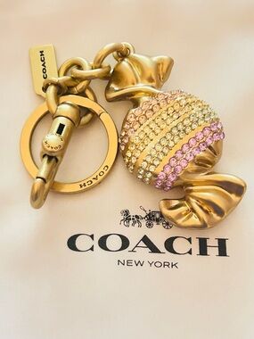 Coach Swarovski Crystals Candy Charm Keychain/ Bag Charm